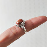 'Boho' Brown Copper Turquoise 925 Solid Sterling Silver Ring