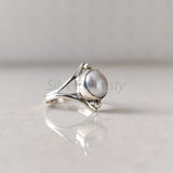 'Bohmin' Pearl 925 Solid Sterling Silver Ring