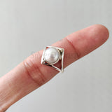 'Bohmin' Pearl 925 Solid Sterling Silver Ring