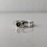 'Boho' Peridot, 925 Solid Sterling Silver Ring for Women