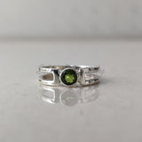 'Boho' Peridot, 925 Solid Sterling Silver Ring for Women