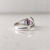 'Boho' Amethyst 925 Solid Sterling Silver Ring Oval