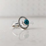 'Designer' Turquoise 925 Solid Sterling Silver Ring