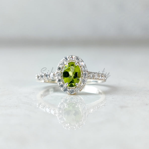 'Statement' Peridot 925 Solid Sterling Silver Exclusive Ring