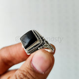 'BIA' Black Onyx 925 Solid Sterling Silver Ring