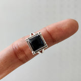 'Boho' Black Onyx 925 Solid Sterling Silver Ring