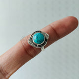 'Designer' Turquoise 925 Solid Sterling Silver Ring