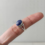 'Bold' Lapis Lazuli 925 Solid Sterling Silver Ring