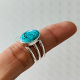 'Elegant' Turquoise 925 Solid Sterling Silver Ring