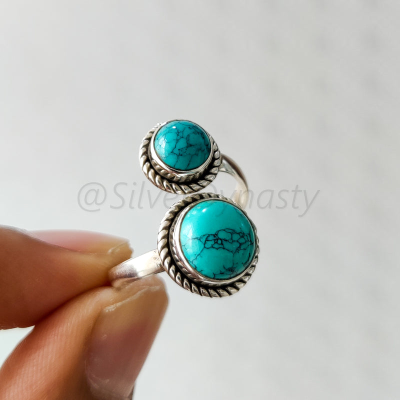 'Treat' Turquoise 925 Solid Sterling Silver Ring