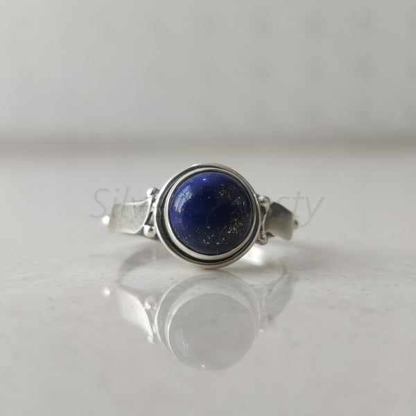 'Bold' Lapis Lazuli 925 Solid Sterling Silver Ring