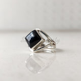 'BIA' Black Onyx 925 Solid Sterling Silver Ring