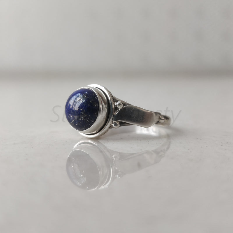 'Bold' Lapis Lazuli 925 Solid Sterling Silver Ring