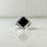 'BIA' Black Onyx 925 Solid Sterling Silver Ring