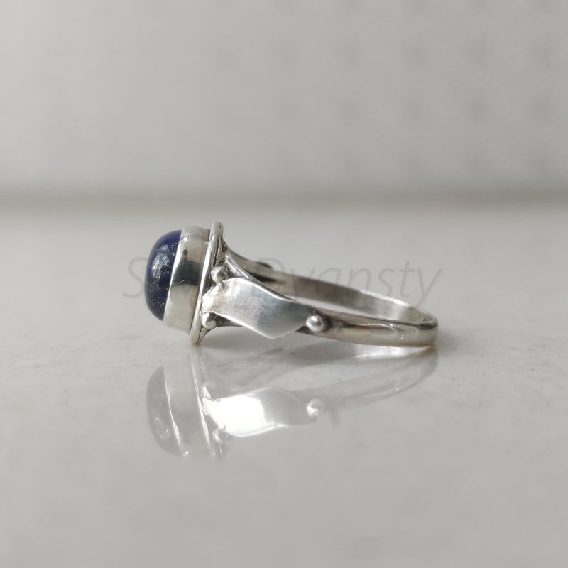 'Bold' Lapis Lazuli 925 Solid Sterling Silver Ring