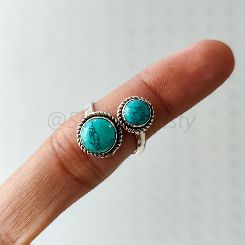 'Treat' Turquoise 925 Solid Sterling Silver Ring