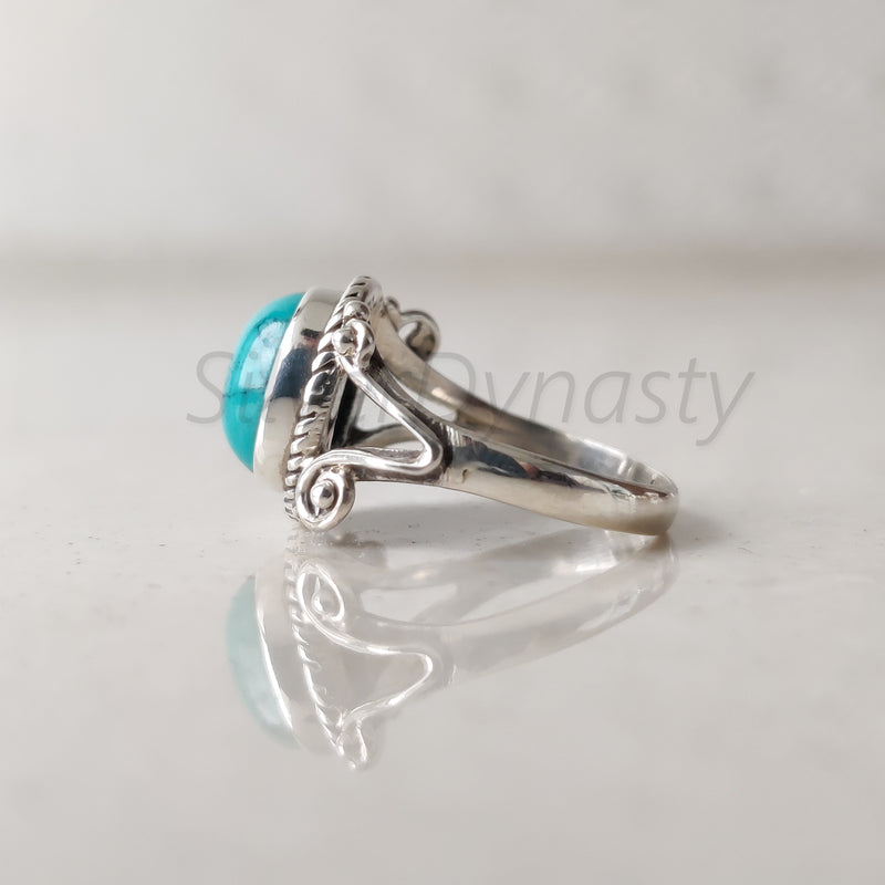 'Treat' Turquoise 925 Solid Sterling Silver Ring