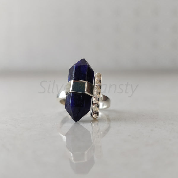 'Bohmin' Lapis Lazuli 925 Solid Sterling Silver Unique Ring