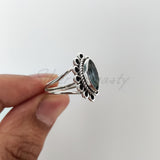 'Classy' Aquamarine 925 Solid Sterling Silver Ring