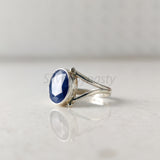 'Boho' Blue Sapphire Designer 925 Solid Sterling Silver Ring