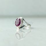 'Boho' Ruby 925 Solid Sterling Silver Ring