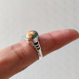 'Dashing' Oyster Copper Turquoise 925 Solid Sterling Silver Ring