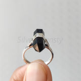 'BIA' Black Onyx 925 Solid Sterling Silver Unique Ring