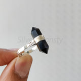 'BIA' Black Onyx 925 Solid Sterling Silver Unique Ring