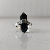 'BIA' Black Onyx 925 Solid Sterling Silver Unique Ring