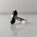 'BIA' Black Onyx 925 Solid Sterling Silver Unique Ring