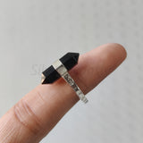 'BIA' Black Onyx 925 Solid Sterling Silver Unique Ring