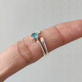 'BIA' Chalcedony 925 Solid Sterling Silver Ring