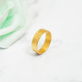 Silver Band, 925 Solid Sterling Silver Ring, Gold Plated Wide Band, Couple Band