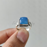 'BIA' Chalcedony 925 Solid Sterling Silver Ring