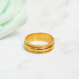 Spinner Ring, 925 Solid Sterling Silver Gold Plated Wide Band, Couple Band