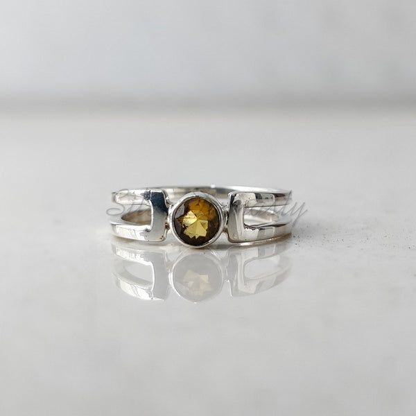 Citrine Ring, 925 Solid Sterling Silver Ring