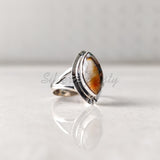 'Cocktail' Oyster Copper Turquoise 925 Solid Sterling Silver Ring