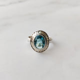 'BIA' Blue Topaz Ring, 925 Solid Sterling Silver Ring