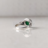 Natural Jade, 925 Solid Sterling Silver Designer Ring