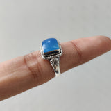 'BIA' Chalcedony 925 Solid Sterling Silver Ring