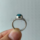 'Designer' Oyster Copper Turquoise 925 Solid Sterling Silver Ring