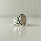 'Statement' Rose Quartz Ring 925 Solid Sterling Silver Ring