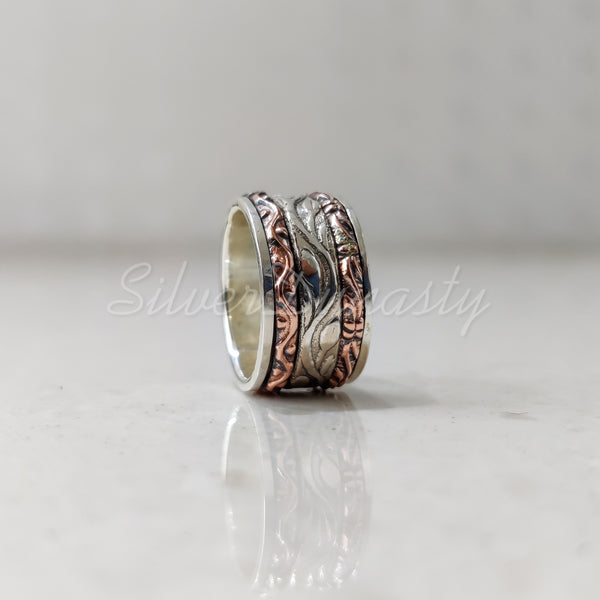Floral copper ring | Wider copper ring | Handmade copper jewellery | Flower  ring | Copper gift | Gift for her