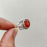 'Modern' Carnelian 925 Solid Sterling Silver Ring