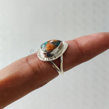 'Cocktail' Oyster Copper Turquoise 925 Solid Sterling Silver Ring