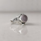 'Designer' Rose Quartz Ring 925 Solid Sterling Silver Ring