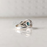 'BIA' Blue Copper Turquoise 925 Solid Sterling Silver Ring