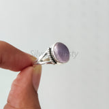 'Boho' Rose Quartz Ring 925 Solid Sterling Silver Ring