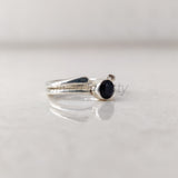 'BIA' Black Onyx 925 Solid Sterling Silver Ring Round