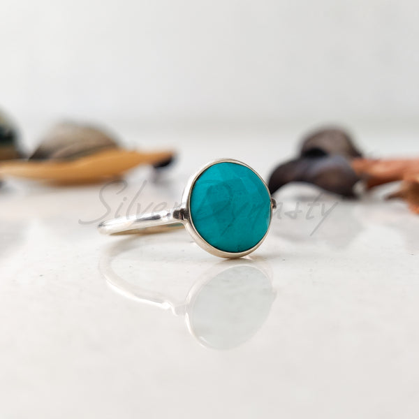 'Boho' Turquoise 925 Solid Sterling Silver Ring